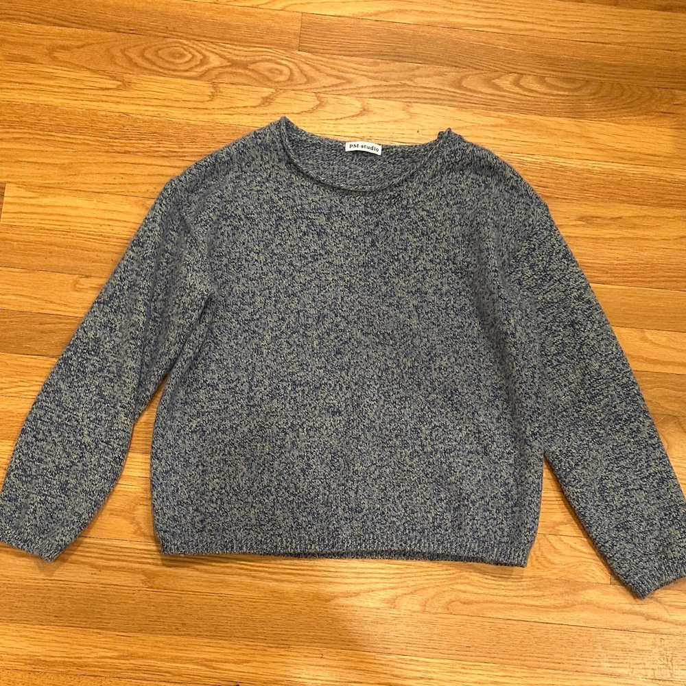 Heathered Navy Crew Neck Sweater